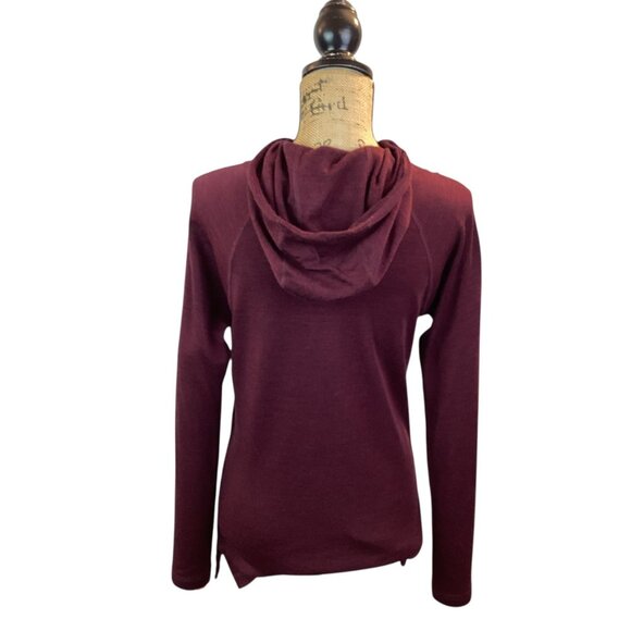 Smartwool Merino 250 Wool Womens Small Hoodie Burgundy - Picture 5 of 11
